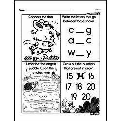 Kindergarten Math Challenges Worksheets - Puzzles and Brain Teasers Worksheet #77