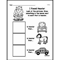 Kindergarten Measurement Worksheets - Measurement and Comparisons Worksheet #7