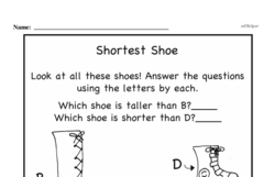 Kindergarten Measurement Worksheets - Measurement and Comparisons Worksheet #6