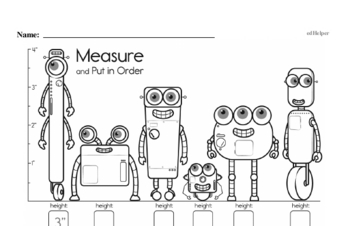 Measurement - Measurement and Comparisons Mixed Math PDF Workbook for Kindergarten
