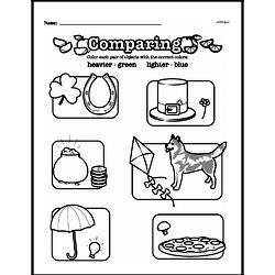 Kindergarten Measurement Worksheets - Measurement and Comparisons Worksheet #22
