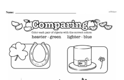 Kindergarten Measurement Worksheets - Measurement and Comparisons Worksheet #22