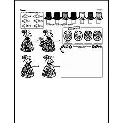 Kindergarten Money Math Worksheets - Adding Groups of Coins Worksheet #2