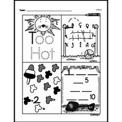 Kindergarten Number Sense Worksheets - Numbers 0-10 Worksheet #99