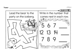 Kindergarten Number Sense Worksheets - Numbers 0-10 Worksheet #100