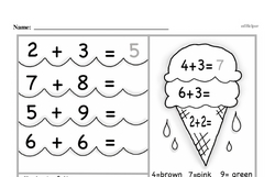 Kindergarten Number Sense Worksheets - Numbers 0-10 Worksheet #50