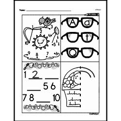 Kindergarten Number Sense Worksheets - Numbers 0-10 Worksheet #71