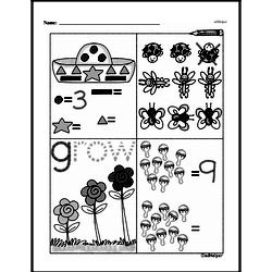 Kindergarten Number Sense Worksheets - Numbers 0-10 Worksheet #87