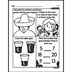 Kindergarten Number Sense Worksheets - Numbers 0-10 Worksheet #73