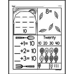 Kindergarten Number Sense Worksheets - Numbers 0-10 Worksheet #3
