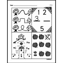 Kindergarten Number Sense Worksheets - Numbers 0-10 Worksheet #75