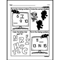 Kindergarten Number Sense Worksheets - Numbers 0-10 Worksheet #84