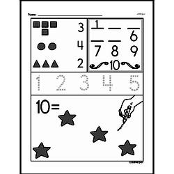 Kindergarten Number Sense Worksheets - Numbers 0-10 Worksheet #2