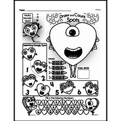 Kindergarten Number Sense Worksheets - Numbers 0-10 Worksheet #45