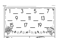 Kindergarten Number Sense Worksheets - Numbers 11-20 Worksheet #27
