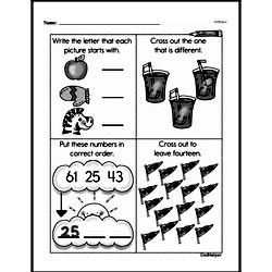 Kindergarten Number Sense Worksheets - Two-Digit Numbers Worksheet #33