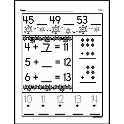Kindergarten Number Sense Worksheets - Two-Digit Numbers Worksheet #7