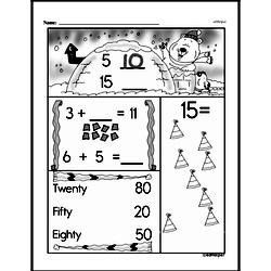 Kindergarten Number Sense Worksheets - Two-Digit Numbers Worksheet #10