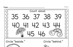 Kindergarten Number Sense Worksheets - Two-Digit Numbers Worksheet #4