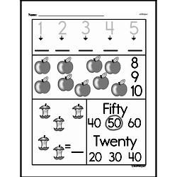 Kindergarten Number Sense Worksheets - Two-Digit Numbers Worksheet #5