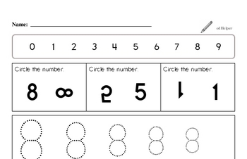 Write the Numbers and Writing Practice