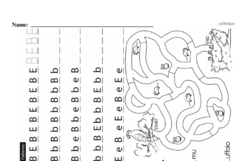 Patterns - Letter Patterns Mixed Math PDF Workbook for Kindergarten