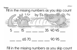 Kindergarten Patterns Worksheets - Number Patterns Worksheet #8