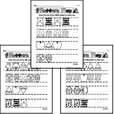 Kindergarten Patterns Worksheets Worksheet #5