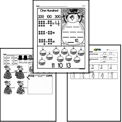 Subtraction - Subtraction within 10 Workbook (all teacher worksheets - large PDF)