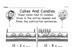 Kindergarten Subtraction Worksheets - Subtraction within 20 Worksheet #12
