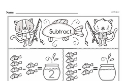 Kindergarten Subtraction Worksheets - Subtraction within 5 Worksheet #3