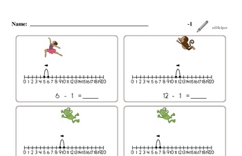 Subtraction Mixed Math PDF Workbook for Kindergarten
