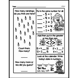 Kindergarten Time Worksheets - Days, Weeks and Months on a Calendar Worksheet #7