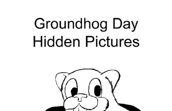 Groundhog Day - Hidden Pictures Coloring Book