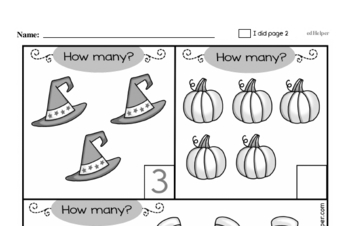 Preschool Halloween Math Challenge Workbook