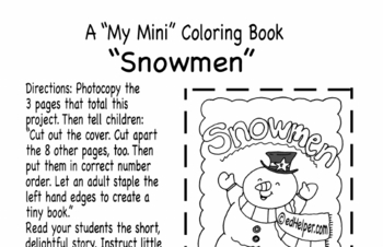 Snowmen Mini Book