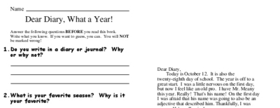Dear Diary, What a Year!