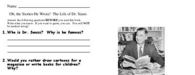 Oh, the Stories He Wrote!  The Life of Dr. Seuss