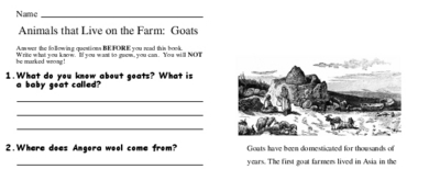 Animals that Live on the Farm:  Goats