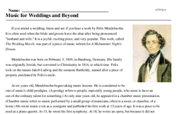 Felix Mendelssohn<BR>Music for Weddings and Beyond