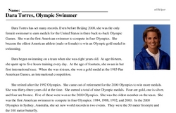 Dara Torres<BR>Dara Torres, Olympic Swimmer