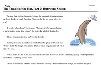 Print <i>The Travels of the Hat, Part 2: Hurricane Season</i> reading comprehension.