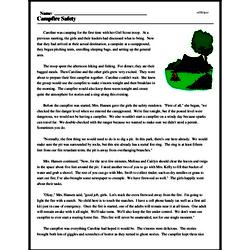 Campfire Safety - Reading Comprehension Worksheet | edHelper