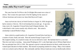 Anna Julia Haywood Cooper