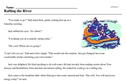 Print <i>Rafting the River</i> reading comprehension.