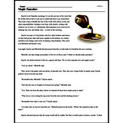 Print <i>Maple Pancakes</i> reading comprehension.