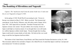 The Bombing of Hiroshima and Nagasaki