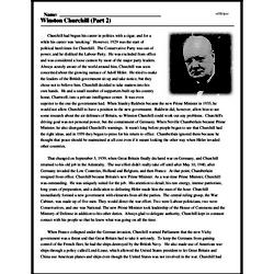 Print <i>Winston Churchill (Part 2)</i> reading comprehension.