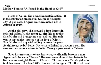 Mother Teresa<BR>Mother Teresa: 