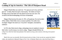 Margaret Mead<BR>Coming of Age in America - The Life of Margaret Mead